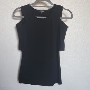Express - Black Cold Shoulder Top - Size XS